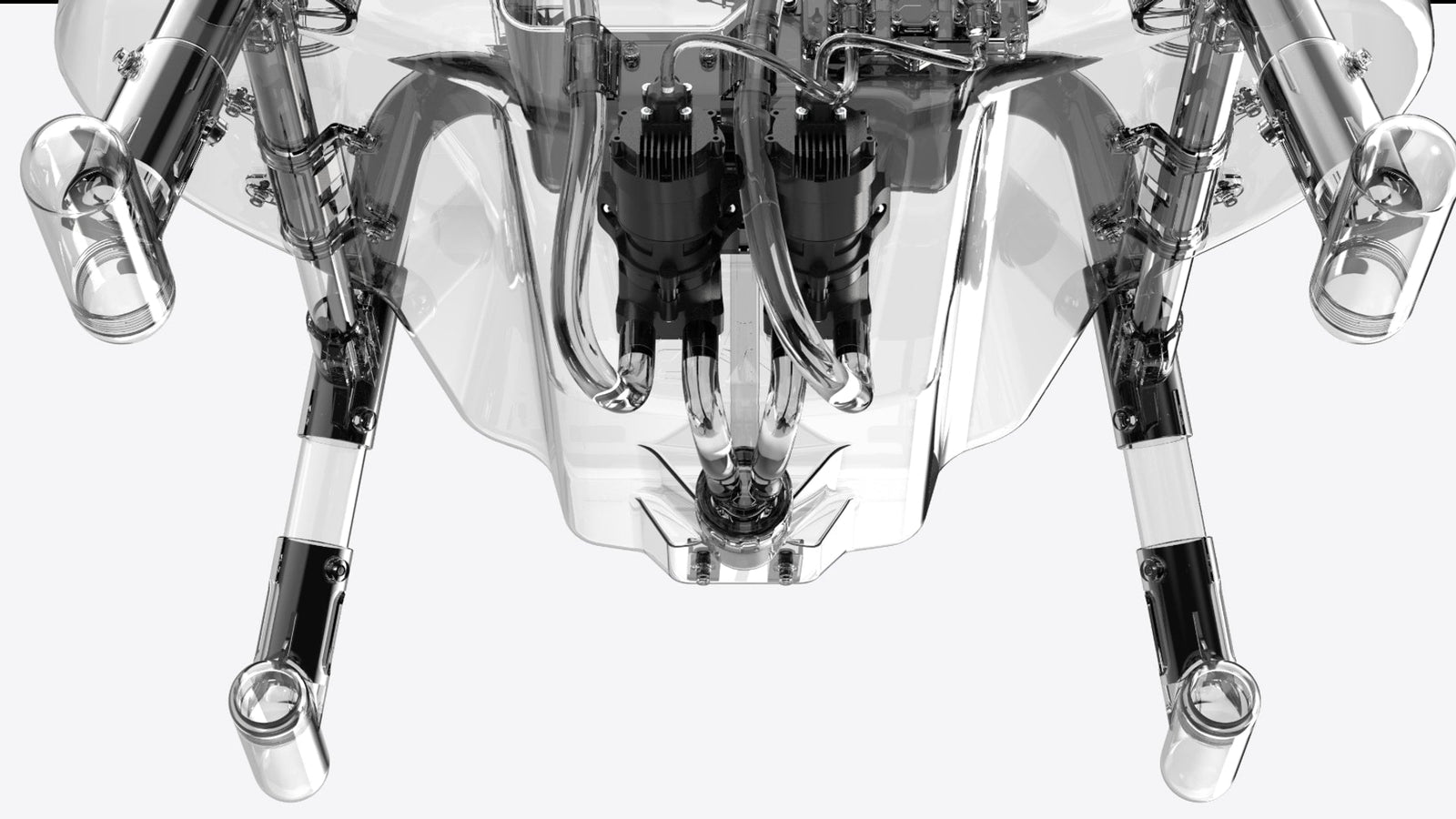 Trem de pouso e sistema de aplicação do drone agrícola XAG P60
